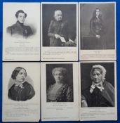 Postcards, Honoured Women, 6 Russian cards depicting Miss Carrie Chapman, Alexandra Iosifovna