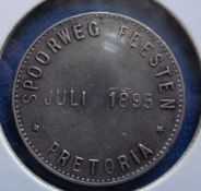 Silver Medal, Spoorweg Feesten Juli 1895 silver medal/coin. Produced to commemorate the opening of