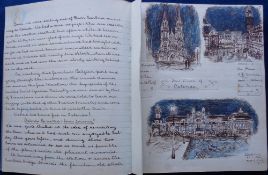 1936 Hand Written Journal 'My Travels Abroad! Rhineland', an interesting journal, attractively