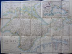 Map, James Wyld Geographer To The Queen & H.R.H. Prince Albert, linen backed map of The Crimea,