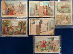 Trade cards, Liebig, six German edition sets, Children's Games IV S344, Natural Resources II S350,