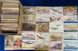 Postcards, Mixed Subjects, a selection of approx. 500 cards to include military, shipping, aviation,