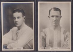 Cigarette cards, Phillip's, Footballers, (Premium Issue), 2 cards, no 156 F Gibson & no 887 R