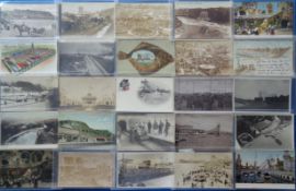 Postcards and Photographs, Fairgrounds and Funfairs, 80+ cards to include rides, greetings,