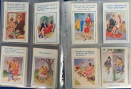Postcards, Comic, Donald McGill, 160 cards to include seaside, romance, military, children, motoring