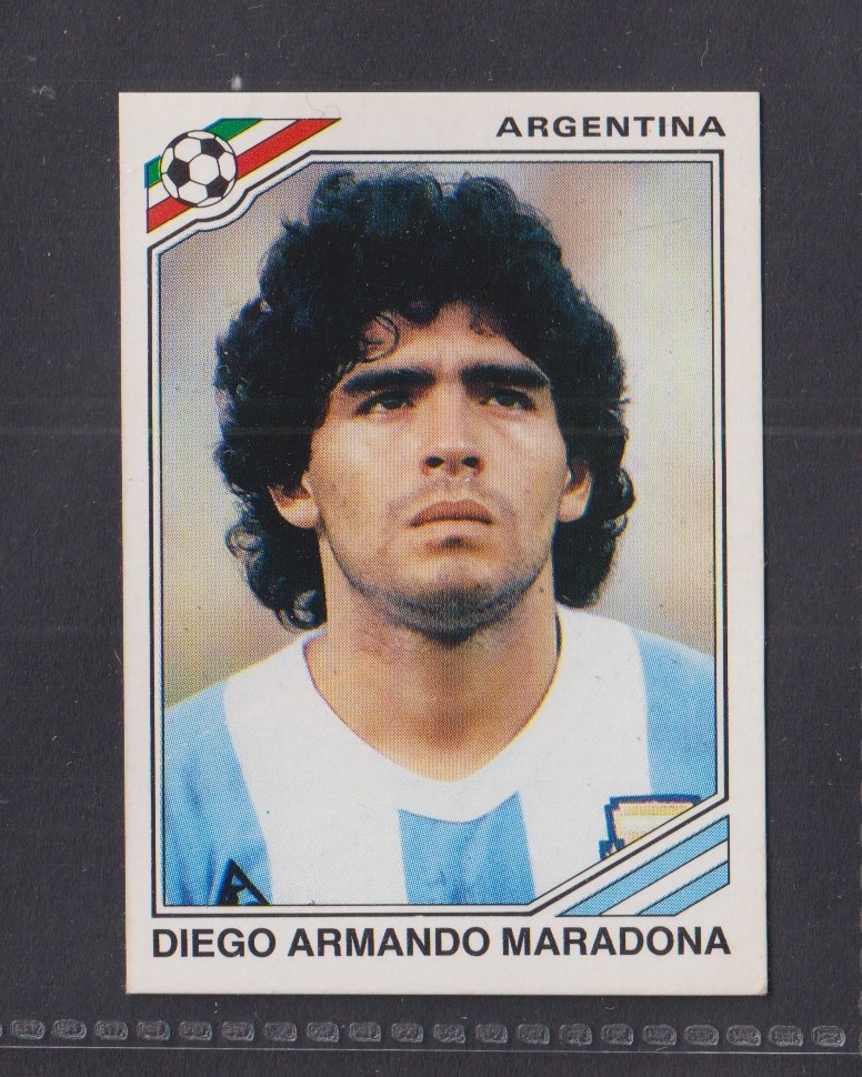 Trade Sticker, Panini Mexico World Cup 1986, single sticker no.84 Diego Maradona Argentina (with