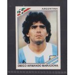 Trade Sticker, Panini Mexico World Cup 1986, single sticker no.84 Diego Maradona Argentina (with