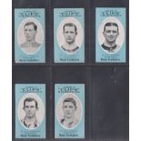 Cigarette cards, Cope's, Noted Footballers (Clips, 500 subjects), Southampton, 5 cards, nos 409,