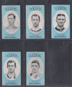 Cigarette cards, Cope's, Noted Footballers (Clips, 500 subjects), Southampton, 5 cards, nos 409,