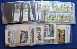 Trade cards, over 180 cards, all Football related from many different issuers, in part sets and