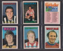 Trade cards, A&BC Gum, Footballers, (Orange/Red 1-109) (set 109 cards) with unmarked check list (vg)