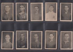 Cigarette cards, Gibraltar, Rock Cigarettes, Gibraltar Footballers, 10 cards, nos 1, 2, 3, 4, 5,