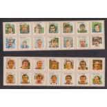 Trade cards, Daily Sketch, World Cup Football Transfers, 1970 (set of 28 transfers on two sheets
