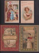 Trade advertising, Liebig, four different booklets, Calendar Booklet for 1890 & three different menu