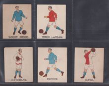 Trade cards, Battock's, five Football cards all Scottish, Clyde, Clydebank, Dundee, Glasgow