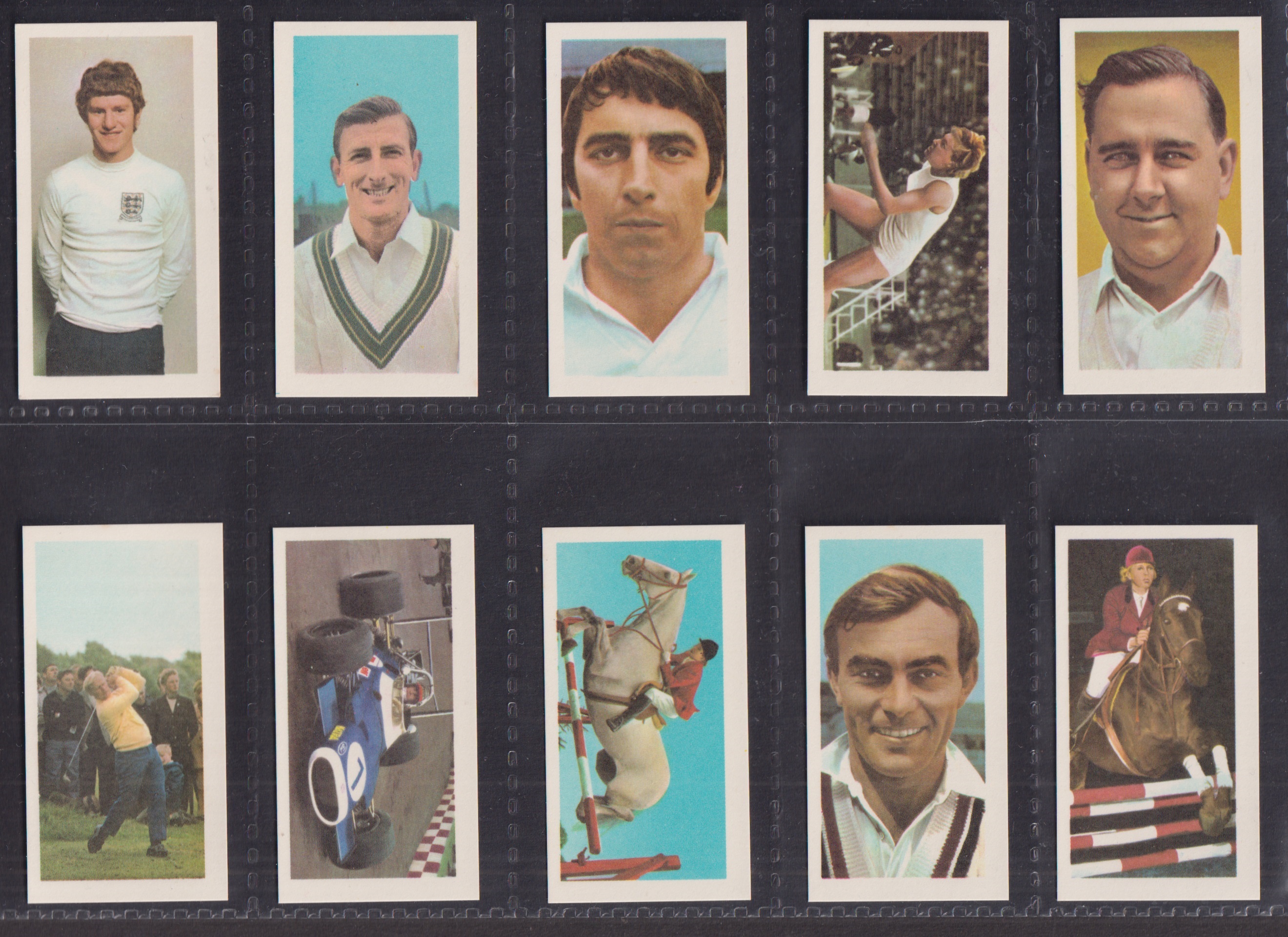 Trade cards, Barratt's, Famous Sportsmen (set, 50 cards) inc. Jack Nicklaus, Muhammed Ali, Pele,