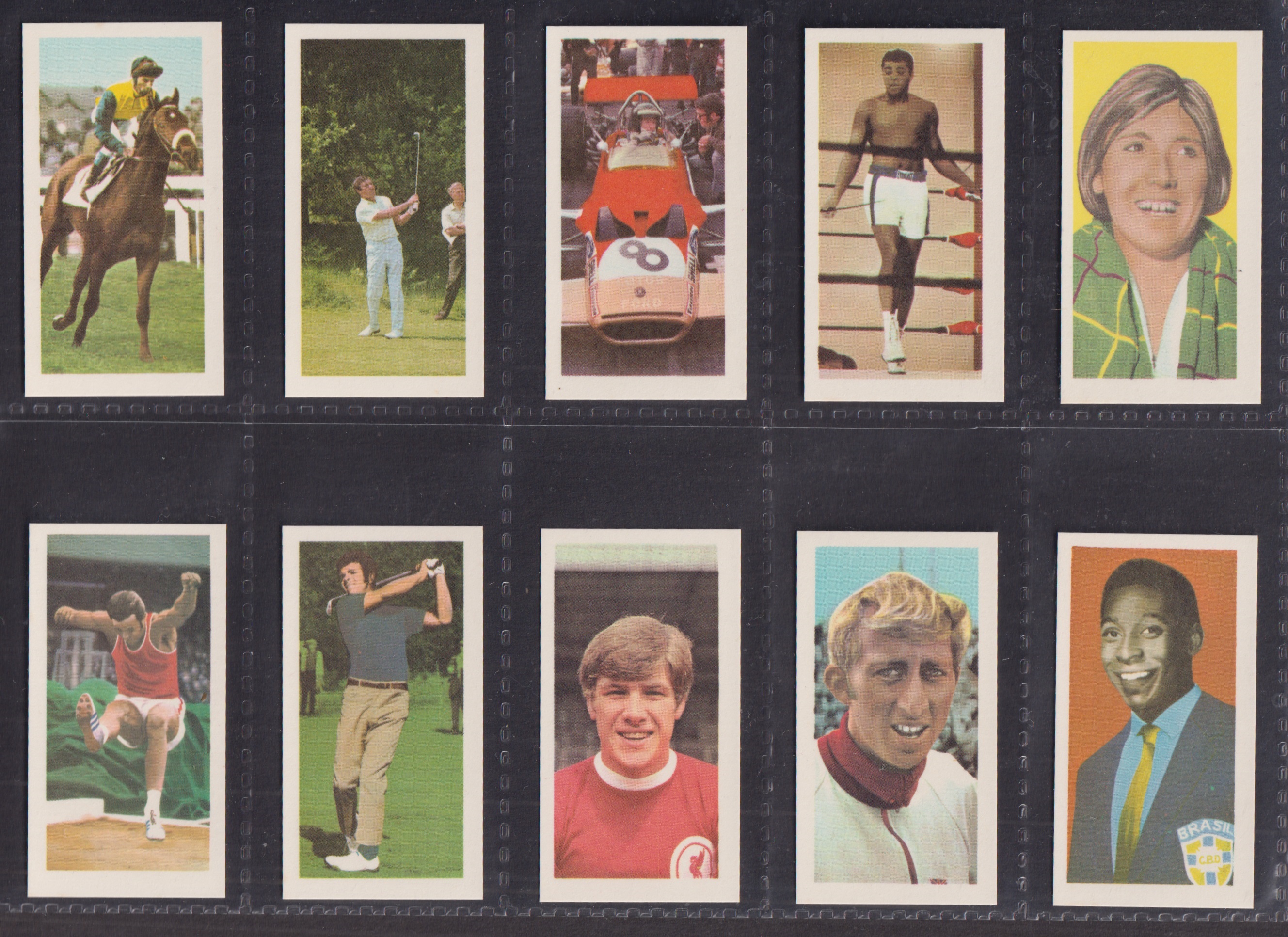 Trade cards, Barratt's, Famous Sportsmen (set, 50 cards) inc. Jack Nicklaus, Muhammed Ali, Pele, - Image 5 of 10