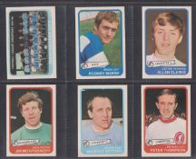 Trade cards, A&BC Gum, Footballers (Yellow, 55-101) (set, 47 cards) with unmarked check list (gd/vg)