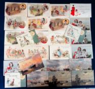 Trade cards, Holland, Van Houten, a collection of 27 postcards size cards inc. Drinks Through the