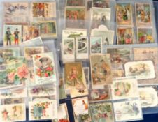 Trade cards, Continental issues, a collection of 500+ Continental trade cards, mostly French but
