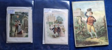 Trade cards, approx. 130 trading cards, mostly French / German, but a few other European Countries