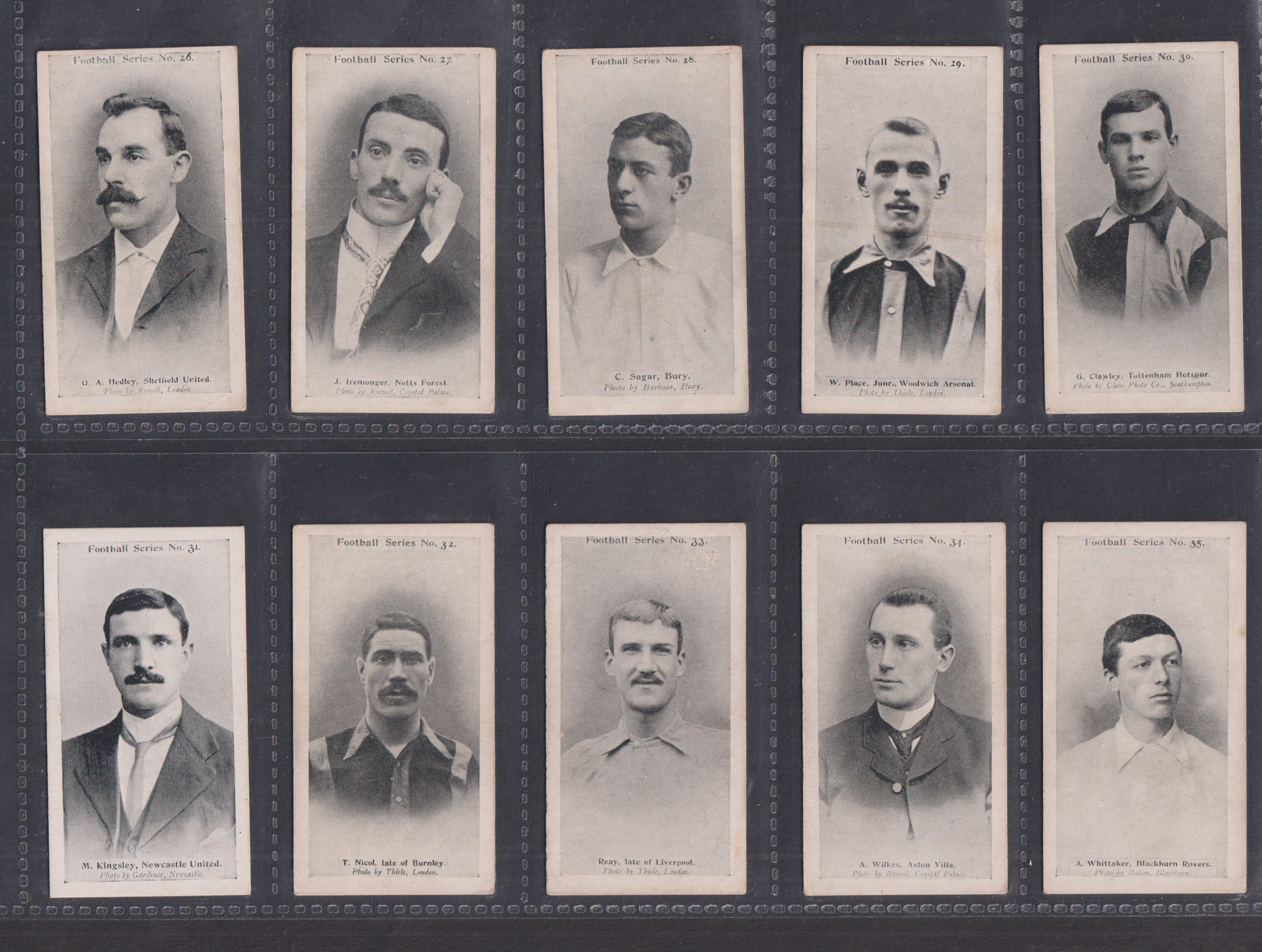 Cigarette cards, Wills, Football Series (50/66) INCLUDES, G.O. Smith, Bloomer, Athersmith, Foulkes - Image 7 of 12