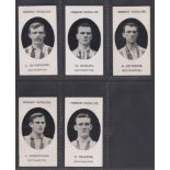 Cigarette cards, Taddy, Prominent Footballers (No Footnote), Southampton, five cards, J. Bainbridge,