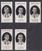 Cigarette cards, Taddy, Prominent Footballers (No Footnote), Southampton, five cards, J. Bainbridge,