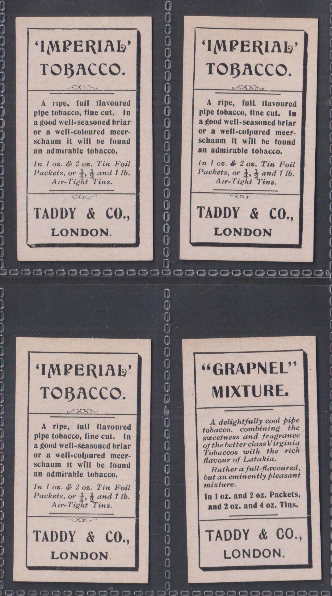 Cigarette cards, Taddy, Prominent Footballers (No Footnote), Sunderland, four cards, A. Bridgett, T. - Image 2 of 2