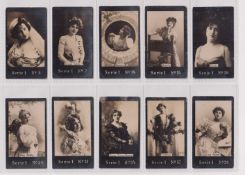 Trade cards, Spain, Chocolate Rovira, Actresses, Serie 1 (11 cards) & Serie 2 (14 cards), sold