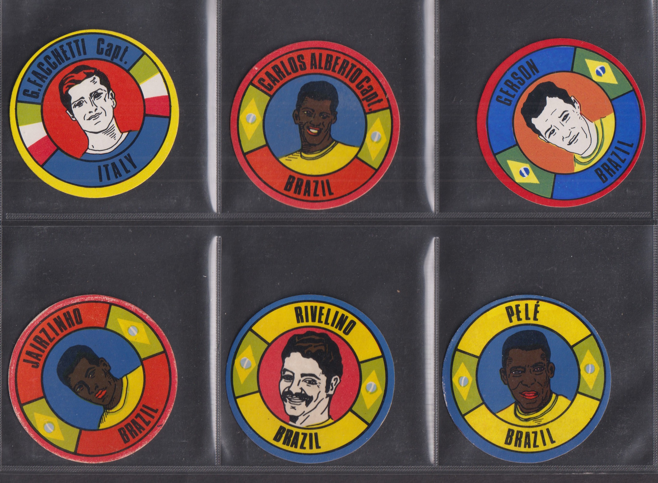 Trade stickers, BAB Products, World Cup 1970 (set, 12) circular stickers including Pele, Moore, & - Image 2 of 2