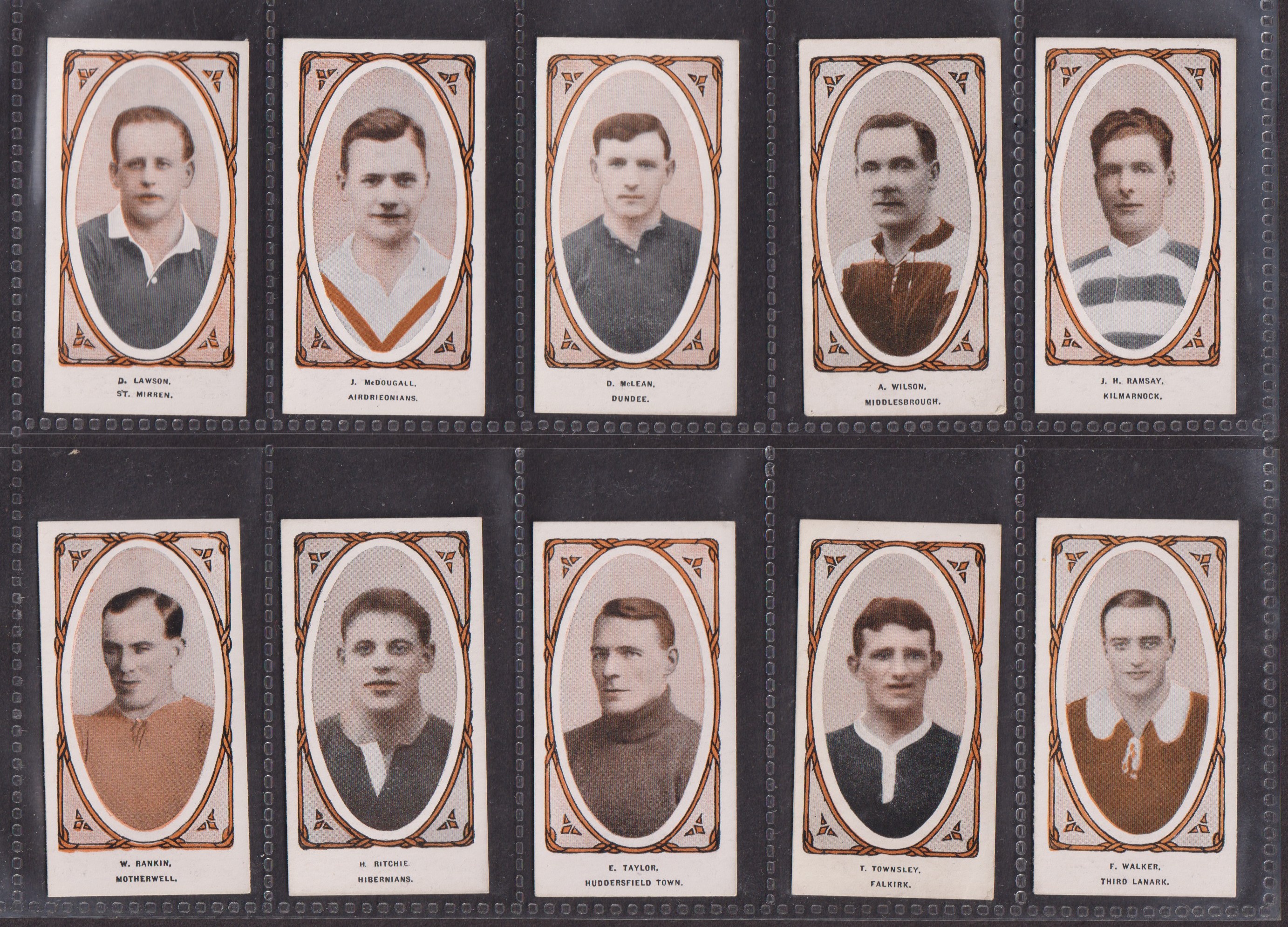 Trade cards, Filshill, Footballers, (19/25) missing McMillan, Buchan, Grimsdell, White, Jack, &