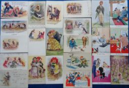Postcards, Comic, approx. 180 cards to include Cynicus, Bert Thomas, Phil May, Tom Browne etc.