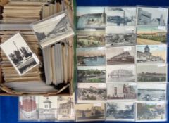 Postcards, Foreign, Topo and Subject, approx. 1200 cards RPs, printed and artist drawn, to include
