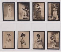 Cigarette cards, Malta etc, Saccone & Speed, Beauties (Red Overprint), 8 cards nos 16, 18, 31, 36,
