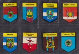 Trade cards, BAB (or similar style) Shaped Football Shield Stickers, 19 M sized single cards & 4