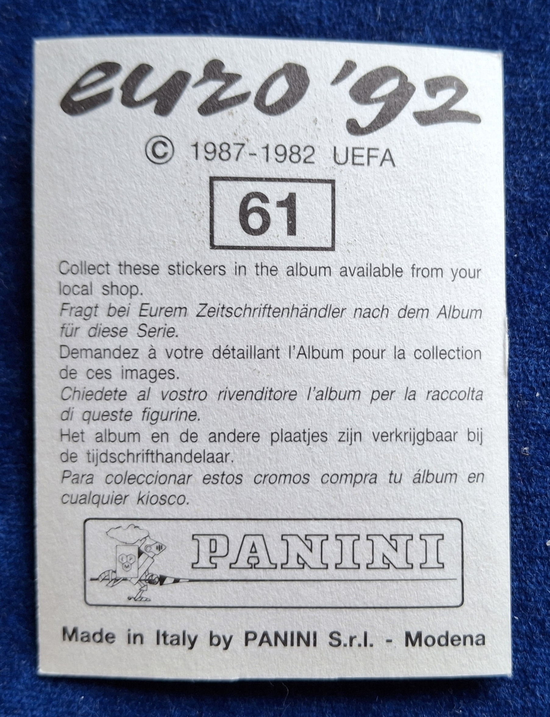 Trade stickers, Panini Euro 92 Football, over 240 stickers all different (261 are in the set, so - Image 3 of 3
