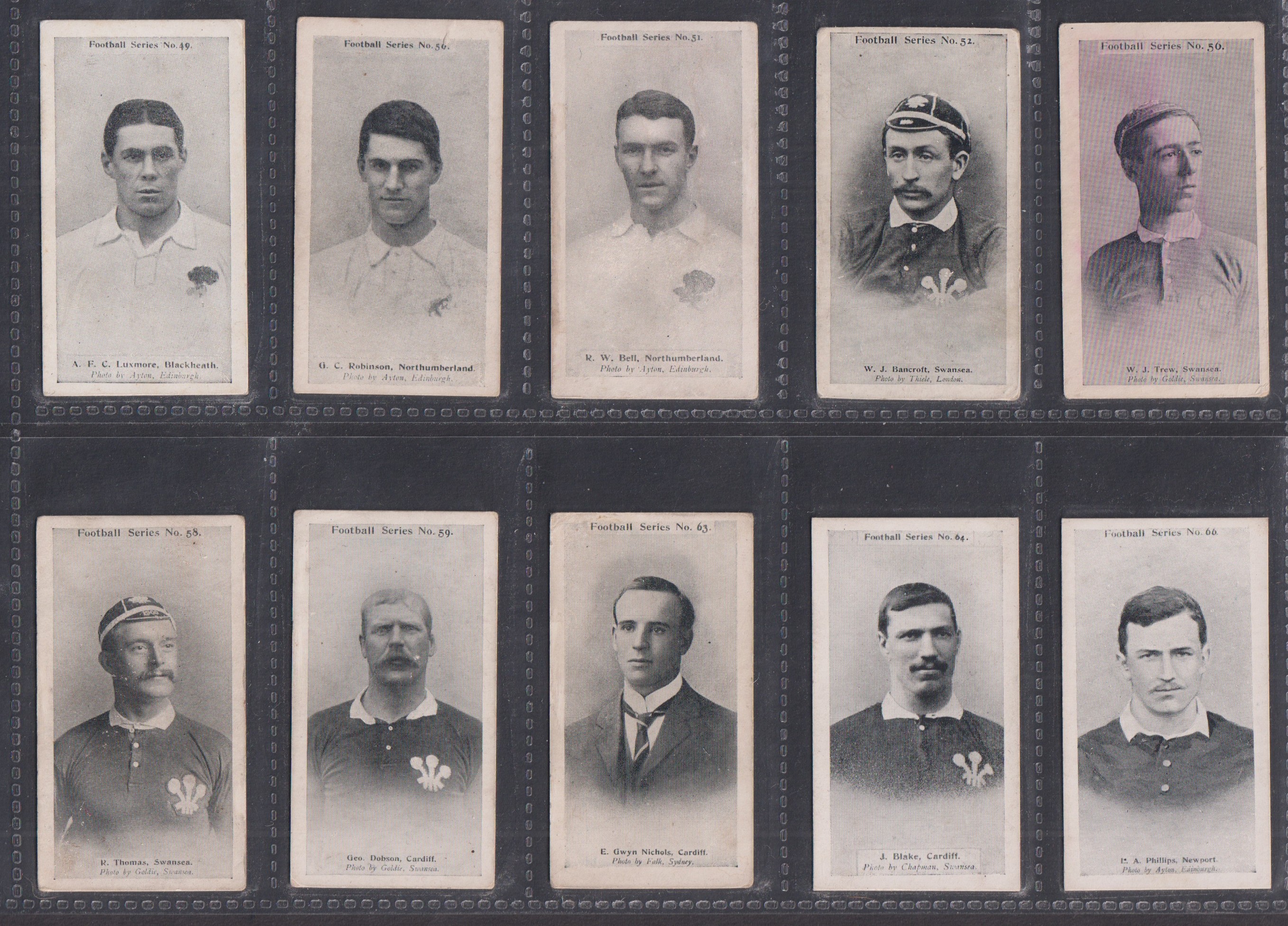 Cigarette cards, Wills, Football Series (50/66) INCLUDES, G.O. Smith, Bloomer, Athersmith, Foulkes - Image 11 of 12