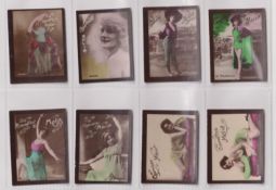 Cigarette cards, Algeria, Melia, Actresses, Hand Coloured, 'M' size, plain backs, 120 cards, all
