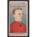 Trade card, G.F. Lovell & Co, Football Series, type card, A. Goddard, Liverpool (slightly marked,