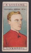 Trade card, G.F. Lovell & Co, Football Series, type card, A. Goddard, Liverpool (slightly marked,