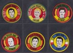 Trade stickers, BAB Products, World Cup 1970 (set, 12) circular stickers including Pele, Moore, &