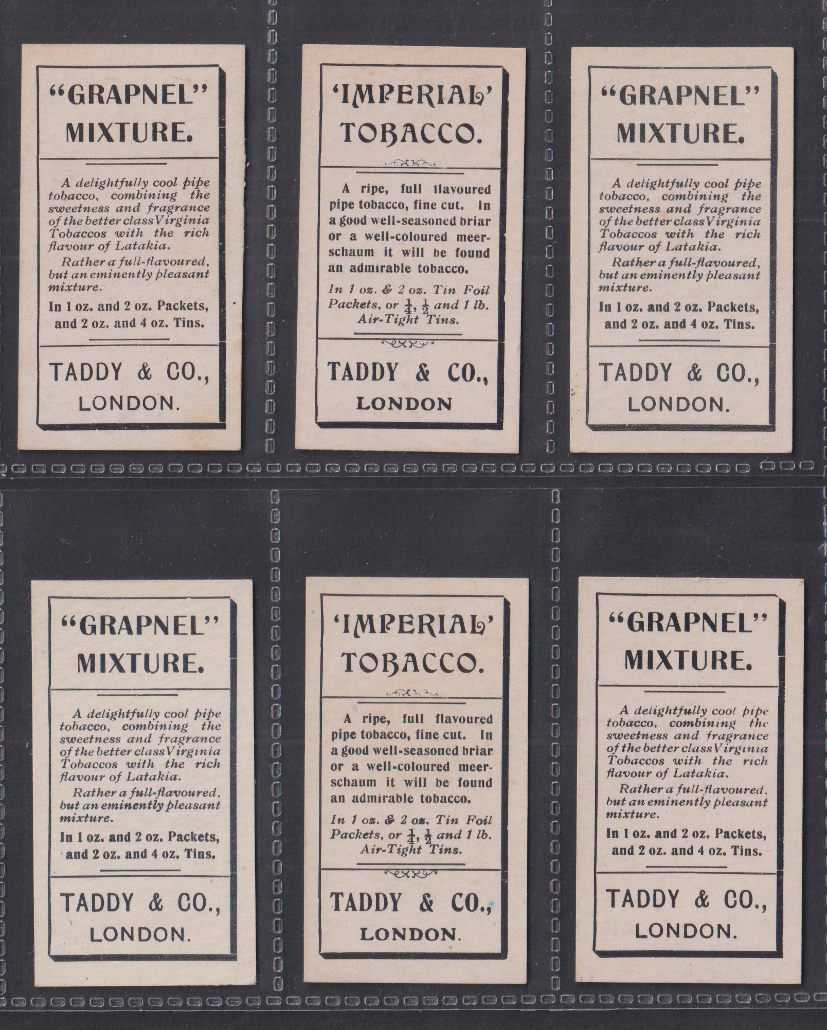 Cigarette cards, Taddy, Prominent Footballers (No Footnote), Hull City, six cards, G. Browell, D. - Image 2 of 2