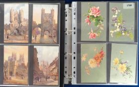 Postcards, Tucks, 900+ cards to include Charles Flower, Jotter, Morris, Pilkington etc. Greetings,