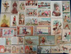 Continental trade cards, a collection of approx. 40 Continental trade cards issued by Grootes, De