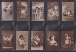 Cigarette cards, Malta, Cousis, Beauties, Couples & Children (Red Back) (set, 50 cards) (gen. gd)