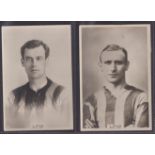 Cigarette cards, Phillip's, Footballers, (Premium Issue), 2 cards, no 150 D Mercer & no 619 J