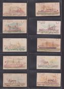 Cigarette cards, Japan, Kimura, Japanese War Ships, 10 cards H.J.M.S. Akashi, Hayei, Kasagi,