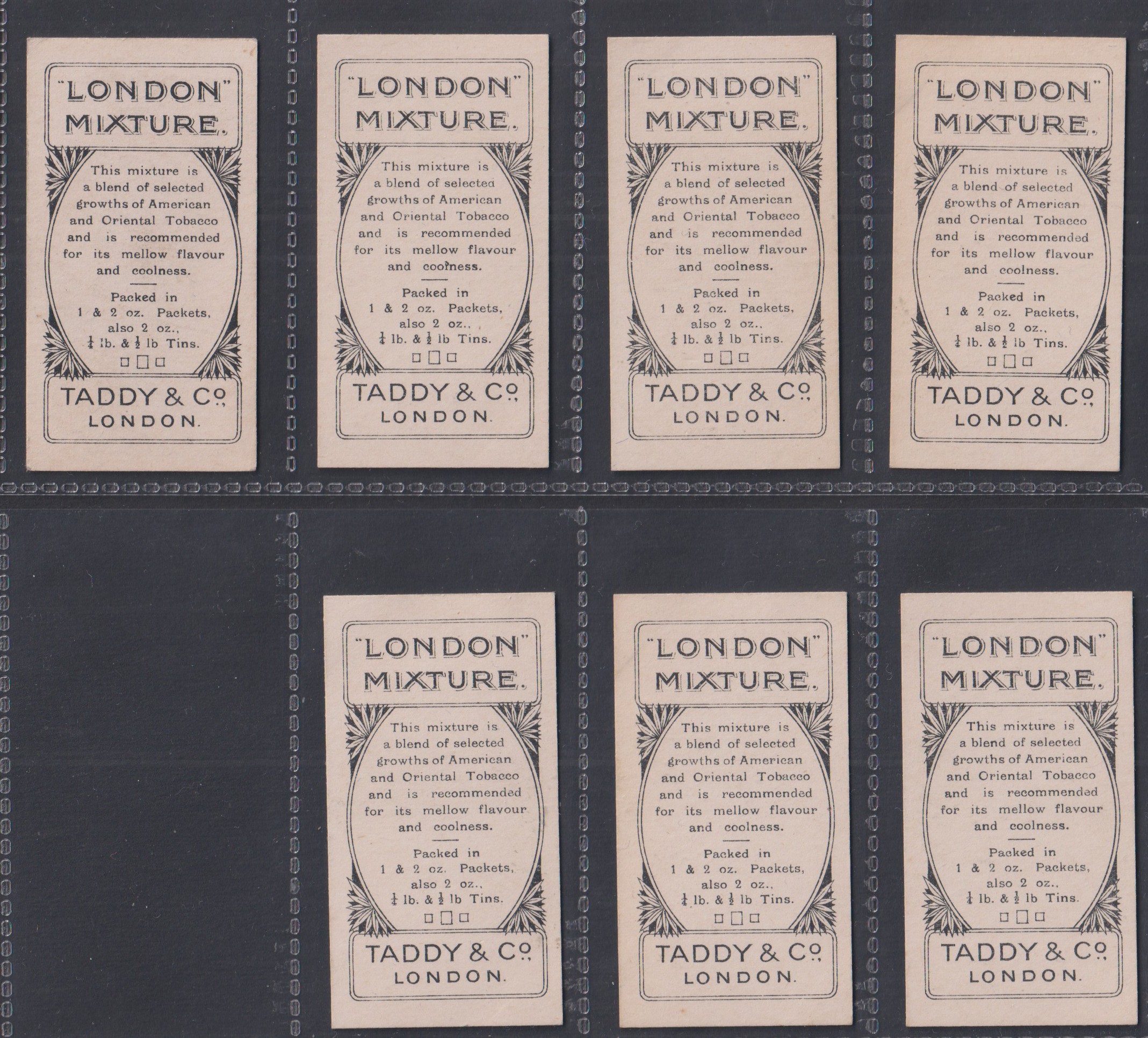 Cigarette cards, Taddy Prominent Footballers (London Mixture), Bolton Wanderers, seven cards, H. - Image 2 of 2