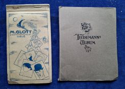 Cigarette cards, Norway, 2 empty Corner Slot albums, 1 issued by M Glott (Norway) for the 'Norwegian
